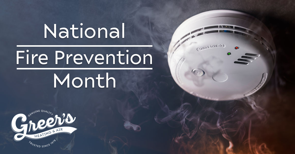 Fire Prevention Month - Fire alarm - Greer's Heating and Air